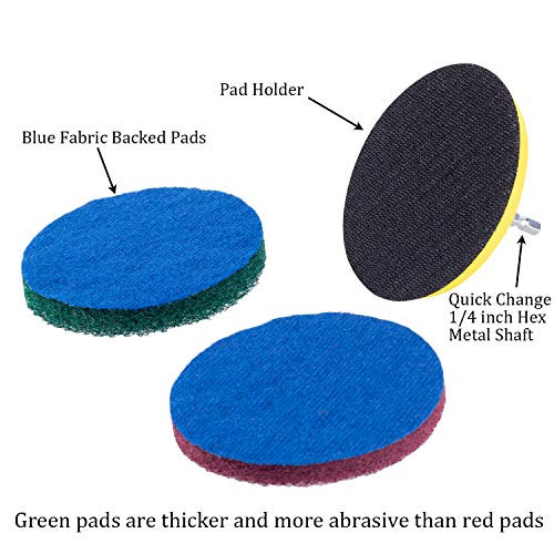 4 Inch Drill Powered Brush Tile Scrubber Scouring Pads - Image 4