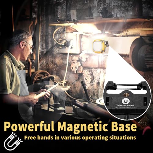 2 Pack Magnetic Work Light Rechargeable 5000 Lumens, 4 | Home Repair - Image 4