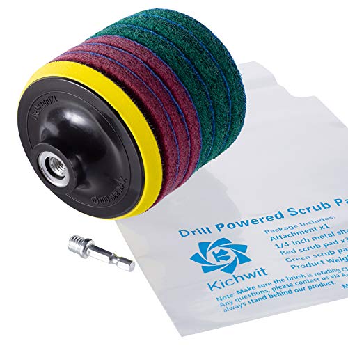 4 Inch Drill Powered Brush Tile Scrubber Scouring Pads - Image 6