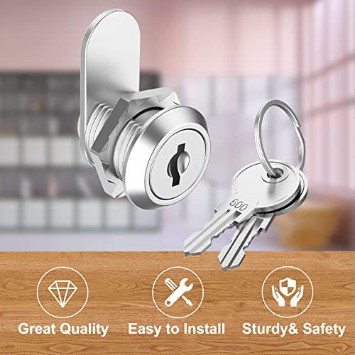 3 Pack Cabinet Locks with Keys, 5/8" Cam Lock keyed Alike - Image 4