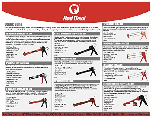 Red Devil 3989 9" Extreme Duty Caulk Gun - Hand Caulking | Home Repair - Image 4