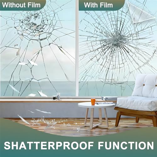 NIDOJP 4 Mil Clear Window Security Film, 17.5" x 6.5 ft Anti - Image 3