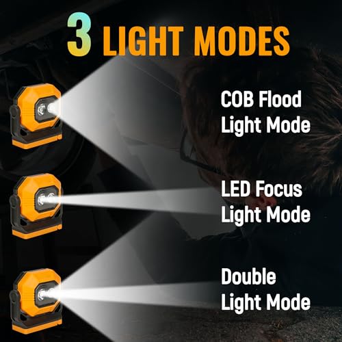 Easymaxx Rechargeable Magnetic Work Light 2 Pack, 1500LM LED - Image 4