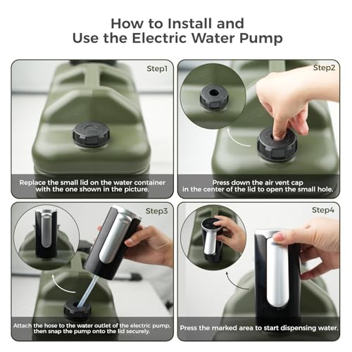 HAIGE 5 Gallon Water Jug with Automatic Touch Control Pump - Image 7