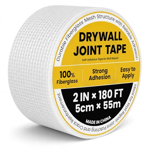 Drywall Tape 2 in x 180 Ft, Self-Adhesive Fiberglass Mesh Tape - Image 2
