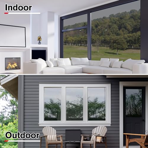 Haton One Way Window Privacy Film for Home, Black 17.5" x 78.7" - Image 4