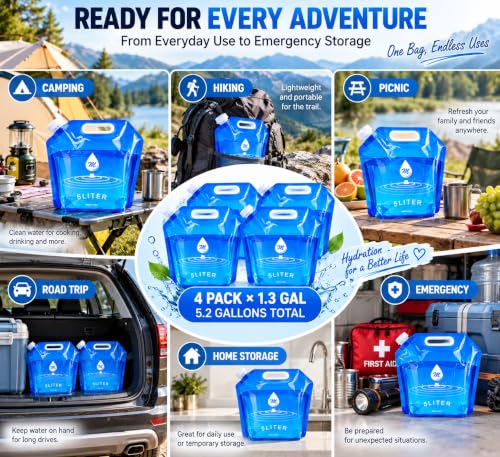 SOCATER Water Container Bags, 4 Packs BPA Free No-Leak - Image 8
