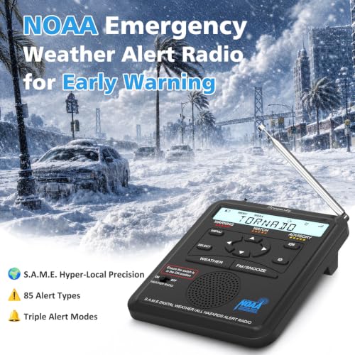 DreamSky Weather Radio NOAA Alert with Battery Backup & FM Radio - Image 3