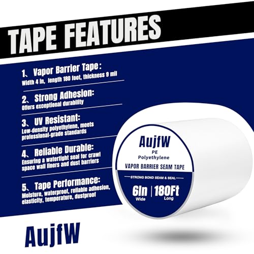 Vapor Barrier Tape, 6" Wide x 180' Long 4Roll - Image 4