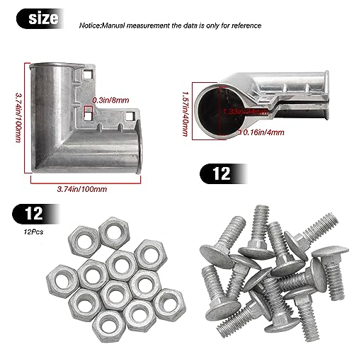 MDEOOSKY 4pcs Chain Link Fence Gate Corners Chain Link - Image 3