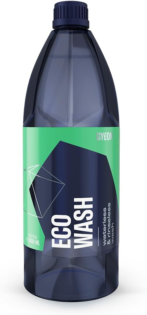 GYEON ECOWash Ceramic‑Safe Waterless Rinseless Dry Wash Spray Concentrate for Paint Glass Trim Wheels Eco Friendly SiO2 Fusion High Gloss Clean Finish