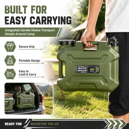5 Gallon Camping Water Jug with Spigot, Leakproof Water Container - Image 7