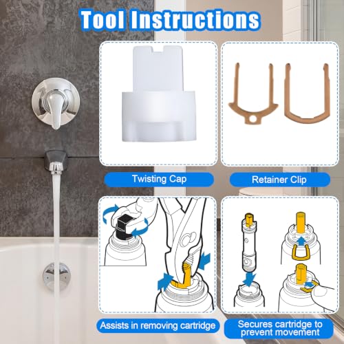 2 Pack Shower Cartridge Replacement Compatible with Moen - Image 6