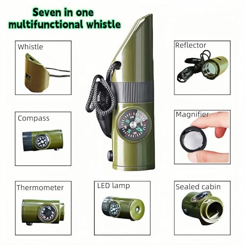 Emergency 7-in-1 Survival Whistle Kit:120dB Loud Safety - Image 4