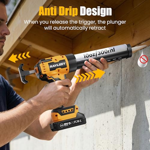 Electric Caulking Gun, Battery Powered Caulk Gun with 2 x - Image 4
