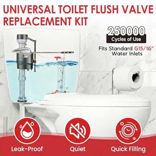 Universal Toilet Flush Valve Replacement Kit, Inside Tank - Image 4