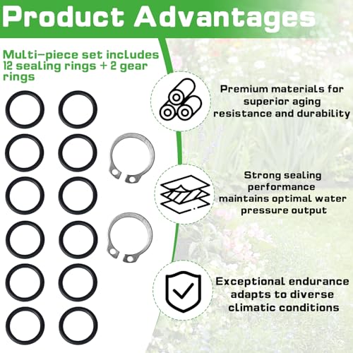 4009 O-Ring Kit, 12 PCS, Rubber Seal Replacement for Hose Reel - Image 4