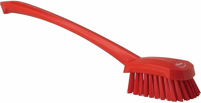 Vikan 41864 Brush,Washing,Stiff,15.75",PP/PBT,Red