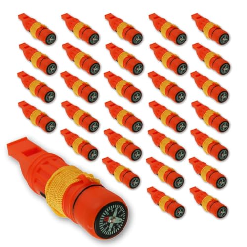 5 in 1 Survival Whistle. Compass, Whistle - Image 2
