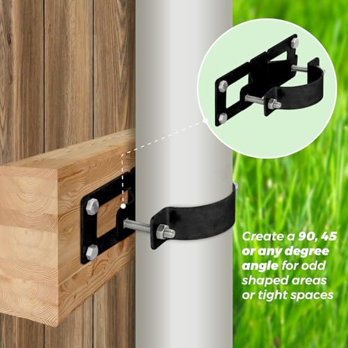 12 Pack Fence Brackets, Black Fence Frame - Image 7