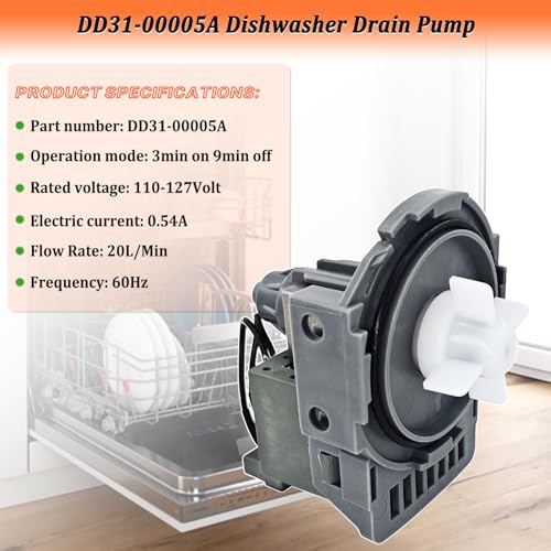 DD31-00005A Dishwasher Drain Pump - Dishwasher Pump Replacement - Image 4