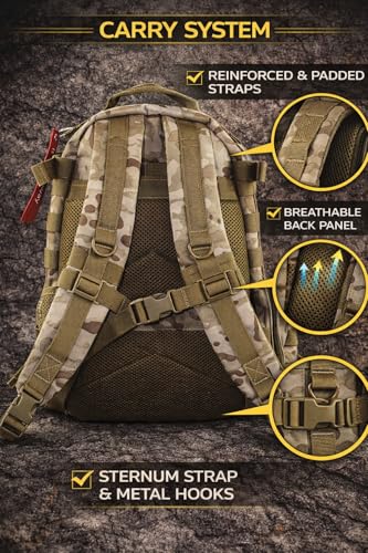 BARRERA Tactical Backpack 25L, Military MOLLE Backpack - Image 5
