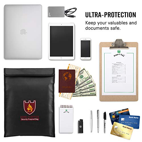 Moko Fireproof Money and Document Bag, 15 x 11 Inch - Image 6