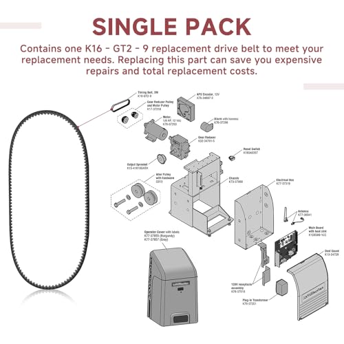 K16-GT2-9 Drive Belt Sliding Door Operator Compatible - Image 6