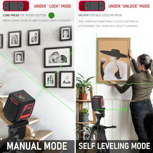 Laser Level 100ft Auto Leveling Green Cross Line 2-Wire - Image 3