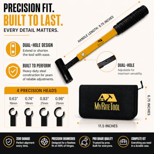 Door Hinge Adjustment Tool Kit. 4-in-1 Precision Hinge Gap - Image 3