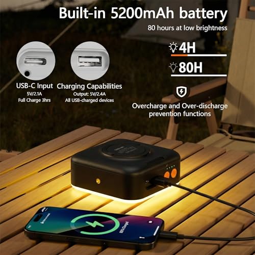 Solar Camping Lantern, Solar Camping Light 5200mAh | Travel Essentials - Image 6