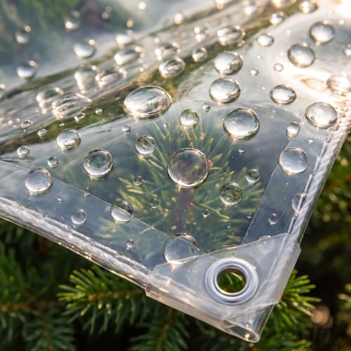 Clear Tarps Heavy Duty Waterproof, 14 Mil Clear Vinyl Tarp - Image 5