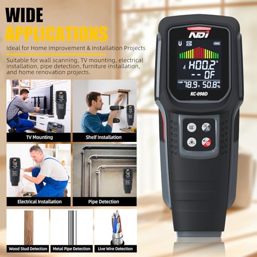 098D 5‑in‑1 Stud Finder Wall Scanner with Laser Liner – | Home Repair - Image 5