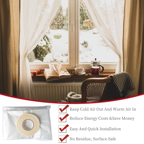 5-Window Shrink Film Window Insulation kit（62-Inch x 210-Inch） - Image 6
