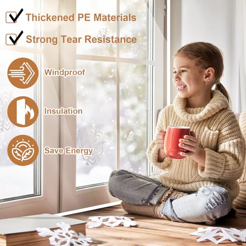 2Sets 47" x 63" Winter Window Insulation Kit with Cuttable - Image 5