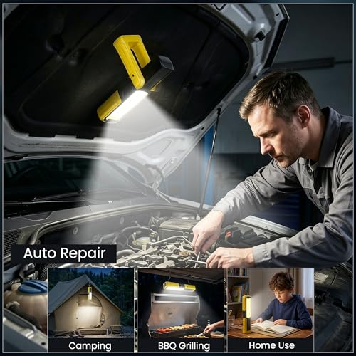 Magnetic Rechargeable Flashlight, LED Underhood Work Light - Image 7