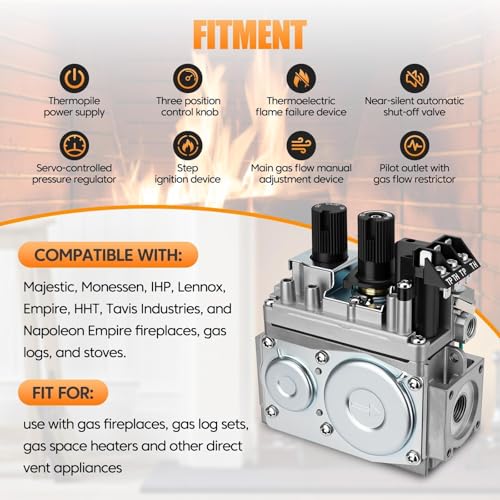 0820652 Natural Gas Fireplace Valve Compatible with SIT 820 Nova - Image 4