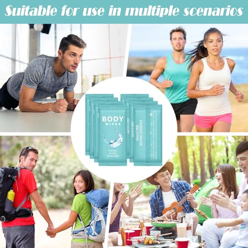 Treela 300 Pcs Large Body Wipes Bulk Deodorant, 7.09" X 9.84" - Image 5