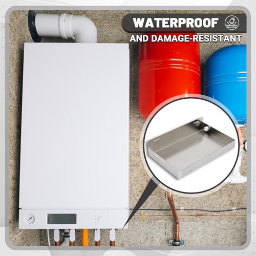 Blulu Tankless Water Heater Drain Pan Wall Mounted, 18" x - Image 5