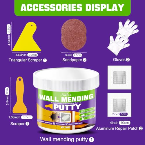 Drywall Repair Kit, 10.5oz Wall Spackle Paste - Image 3