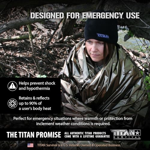 Titan Emergency Blanket 5 Pack Mylar - Thermal Space Blanket - Image 3