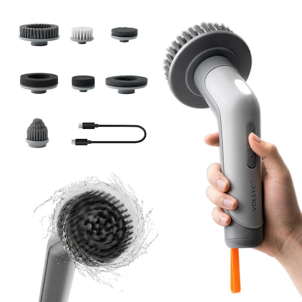 Cordless Electric Spin Scrubber, IPX8 Waterproof, 7 Brush Heads - Image 1