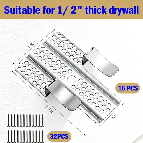 16 Pack Drywall Repair Clips, 1/2 inch Drywall Fastener | Home Repair - Image 4