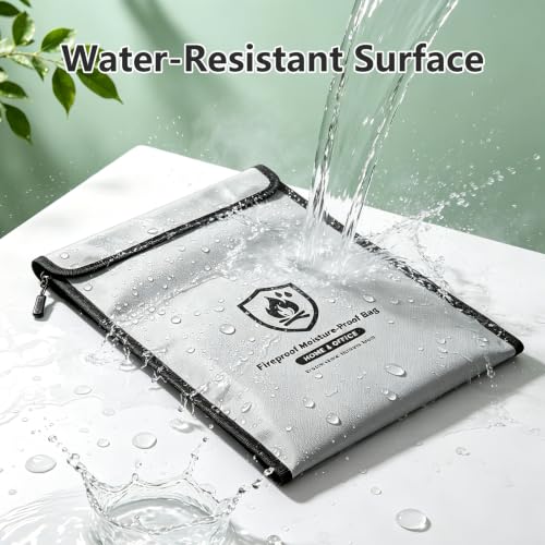 BBMars 3 Pack Fireproof Waterproof Document Bag, Zipper Money - Image 5