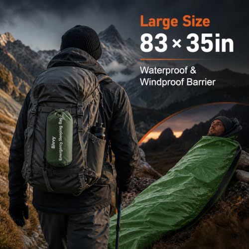 PE Emergency Sleeping Bag for Survival Portable Thermal Bivy Sack - Image 7