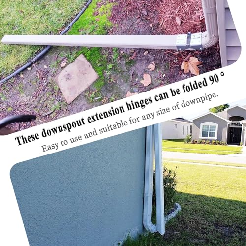 Gutter Downspout Flip-Up Hinge, Gutter Extension Hinge (4 Pack) - Image 5