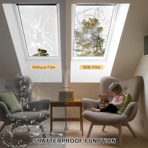 Window Security Film 23.6in X 19.7ft, Shackcom Tempered | Home Repair - Image 3