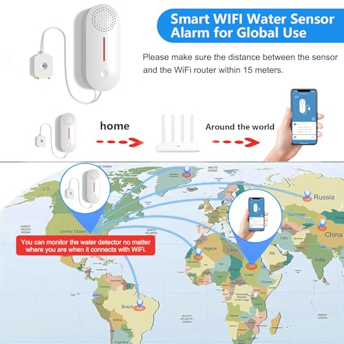 Water Detector Alarm, Smart Water Sensor Alarm Water Leak - Image 8