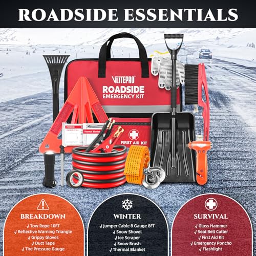 Roadside Emergency Car Kit for Vehicles, Car First Aid Kit - Image 3
