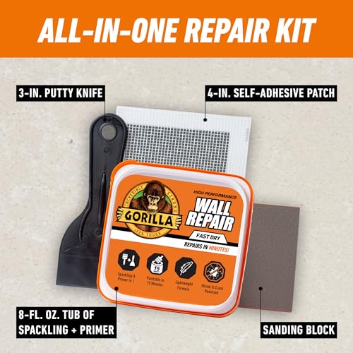 GORILLA Wall Repair Kit, Heavy Duty Spackling - Image 3
